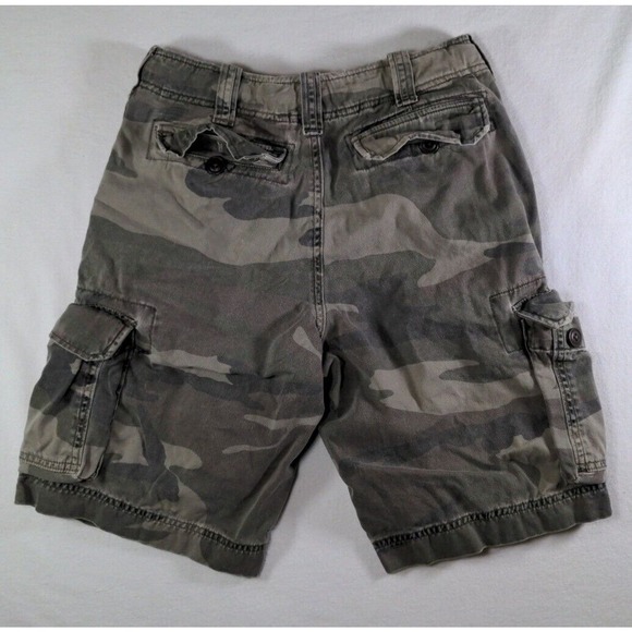 Abercrombie Reg. U.S. Trademark Youth Camo Cargo Shorts Size 12 - Picture 6 of 14